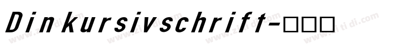 Din kursivschrift字体转换